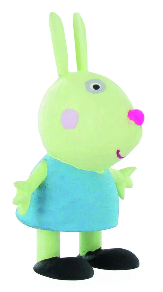 Peppa Pig figurine cochon Rebecca Rabbit 6,5 cm bleu Comansi Y99685 - Photo 1/1