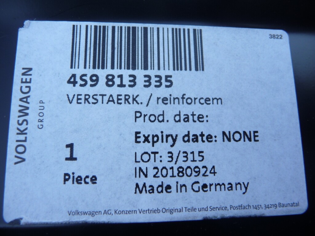 2017-2019 Audi R8 Rear Fastening Mount Bracket Beam 4S9813335 4S8813219G OEM NEW