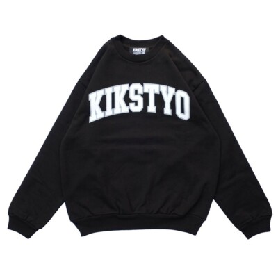 KIKS TYO Sweatshirt Crewneck Arch Logo XXL Black Heavyweight vintage sneakerhead
