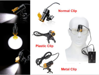 Dental Surgical 5W LED Headlight Lamp with Filter without Battery for Loupes US