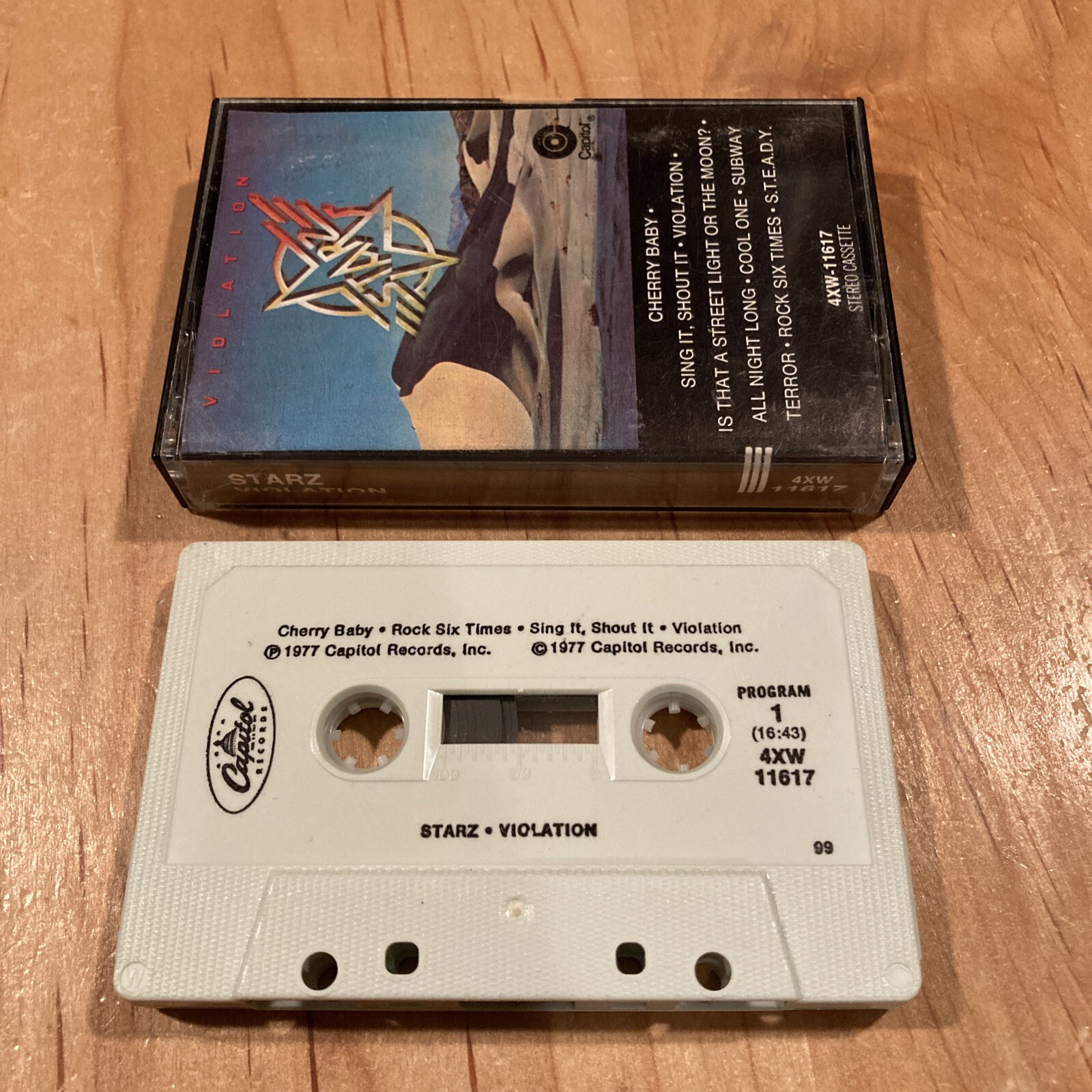 Starz - Violation CASSETTE TAPE 1st US issue aerosmith kiss legs diamond rush