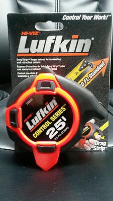 LUFKIN CS8525 25' TAPE MEASURE HI-VIZ ORANGE 25 FOOT DRAG STRIP