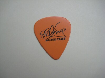 B.B. BB King King's Orange Blues Club Logo Guitar Pick Rare