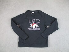 Vintage Champion Sweater Boys Large Black Pullover Reverse Weave Kids Youth 