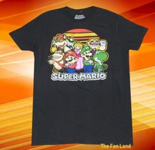 New Nintendo Super Mario Gang Mens Vintage Classic T-Shirt