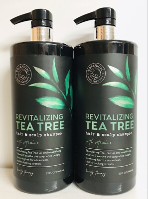 2 Bottles Tea Tree Revitalizing Shampoo with Vitamin E 32 fl oz Each