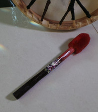 Drumbeater handmade, for skin or synthetic shamanic spirit animal cat