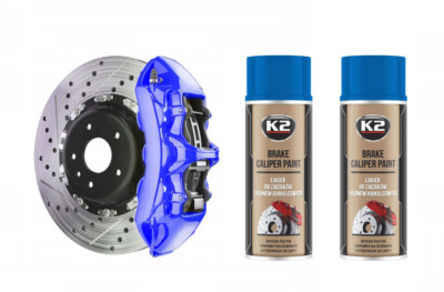 2x Bremssattellack BLAU 400ml Spray Bremsen Tuning +260°C L346NI