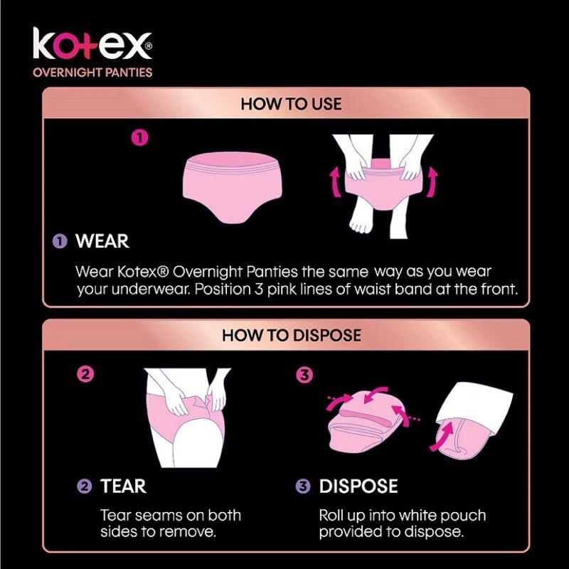 Трусики ночные Kotex [размер S-M/M-L/L-XL] - Изображение 3 из 4