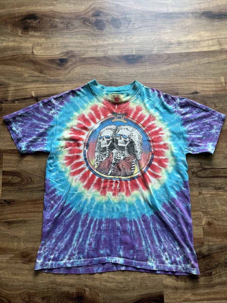 VTG 80s Grateful Dead Shirt 1987 Gemini II 2 Tie Marble Dye VTG 80s Grateful Dead Shirt 1987 Gemini II 2 Tie Marble Dye