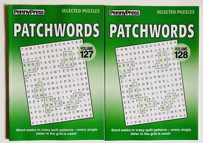 Lot of 2 PATCHWORDS Word Seek Search Find Penny Press Selected Variety DELL