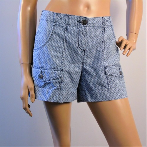 Tommy Hilfiger Shorts Womens Geometric Optical Floral Print Size 4