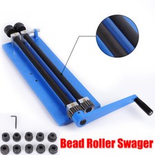 18" Bending Machine Sheet Metal Bead Roller Swager Plate Steel Body 6 Roll Sets