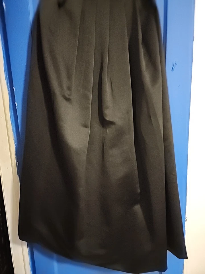 Falda de corbata negra vintage Oleg Cassini Neiman Marcus para mujer 4 negra larga elegante  Foto 2 de 4