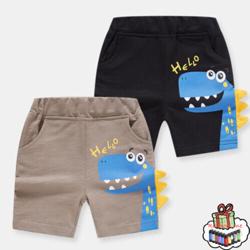 Toddler Boys Kids Cartoon Dinosaur Prints Casual Shorts Beach Cargo Pants Shorts