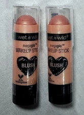 Pack of 2 Wet N Wild Megaglo Makeup Stick Blush Peach Bums #801A New Sealed 
