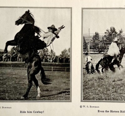 1921 Ride Him Cowboy Hot Foot Photo Print Round Up Bucking Rodeo DWN8C