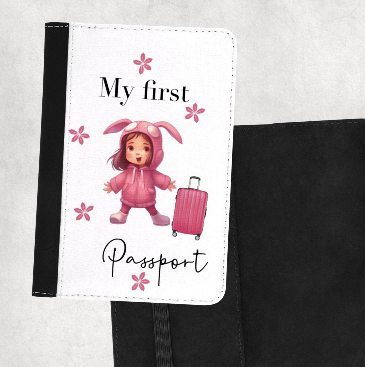 Lindo Soporte para Cubierta de Pasaporte Child's My First Vacaciones Cuero Pu