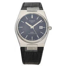 Tissot PRX T137.407.16.051.00 Powermatic 80 Black Dial 40mm Leather Men's Watch