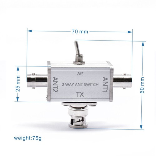 1Stück 2-Wege CB/HAM Antennen Koax Schalter Adapter 1-30MHz SO239/BNC Stecker - Zdjęcie 18 z 19