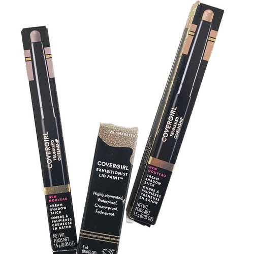 CoverGirl Cream Shadow Stick 910 & 935 Exhibitionist Lid Paint 125