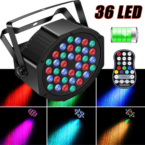 4 Pack Rechargeable Par Lights with Bag, Wireless Led Par Lights Dj Uplights - Picture 20 of 23