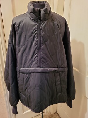 Old Navy Active Black Quilted Fiberfilled Lightweight Half Zip Parka Men's  XL