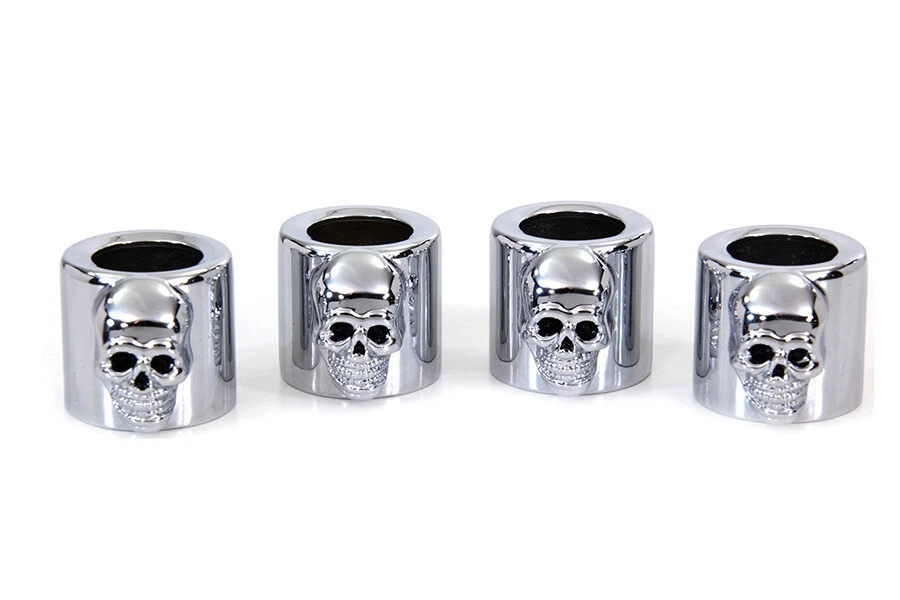 Harley FXR Pushrod Skull Cover Cup Set 4 Chrome V-Twin 37-9078 36 Up XL FL FX T8 - Image 4 of 4