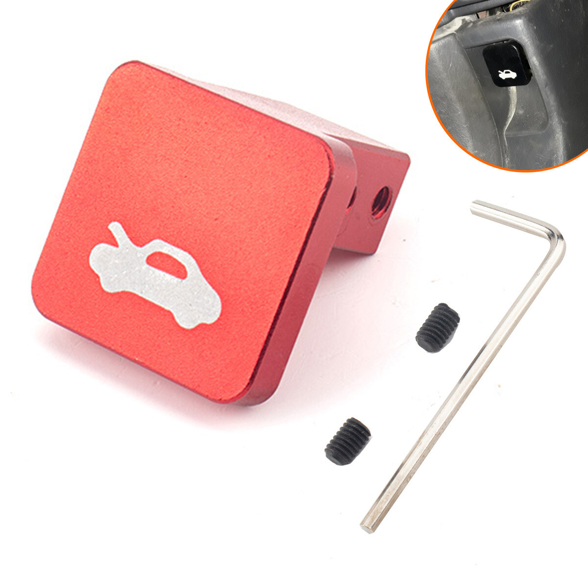 Red Aluminum Hood Latch Release Handle Repair Kit For Honda Civic CR-V Element | Bolt-On
