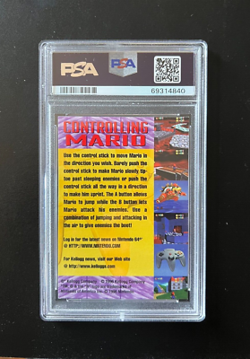 1996 N64 Super Mario 64 PSA 8 Kellogg's 3d Lenticular Nintendo NES