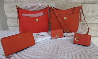 Coach Crossbody Sun Orange or Red Orange Bag, Wallet, Bandit SM Cardcase  CHOICES
