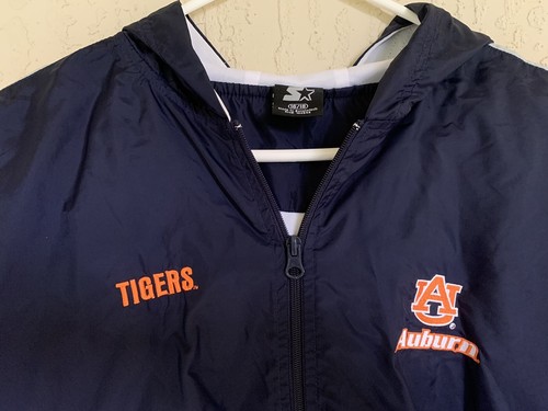 NEW Starter AUBURN TIGERS Hooded Full Zipper Nylon Jacket Size Youth 16/18 - Picture 2 of 5
