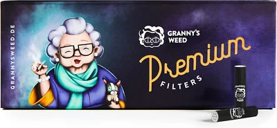GRANNY'S WEED Granny's® Exclusive Slim Aktivkohlefilter |100xØ 5.9 mm Filtertips black | vegan