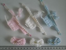 Baby Card making Toppers / Christmas card Embellishments card craft hand knitted