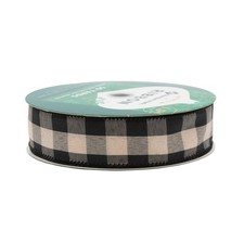 Member's Mark Premium Wired Ribbon 50 Yards 1-1/2 in Width, Buffalo Plaid