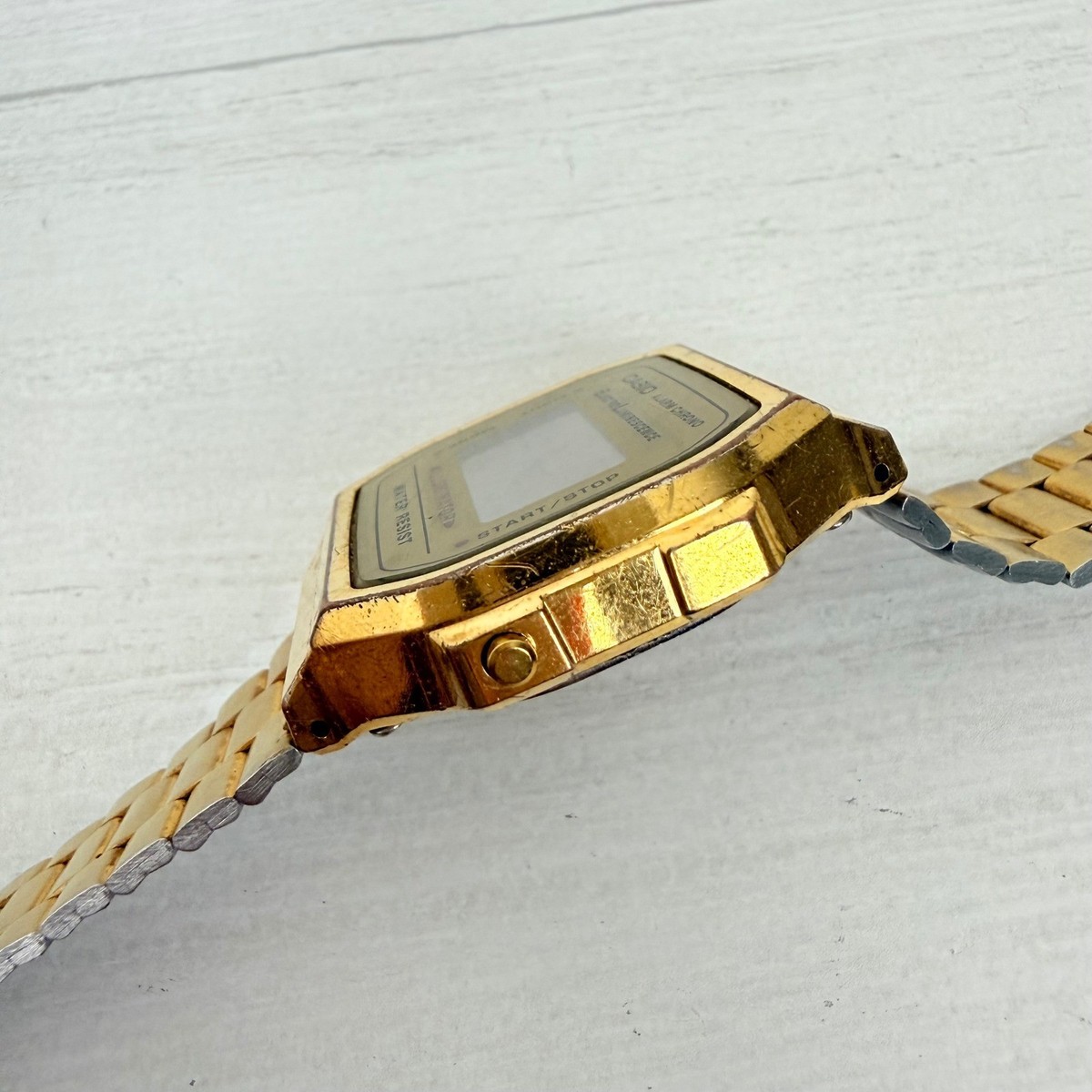 Casio A168 Digital Watch Unisex Vintage Gold Water Resistant Retro 
