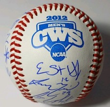 2012 Stony Brook Seawolves Autographed Baseball NCAA CWS Stony Brook University