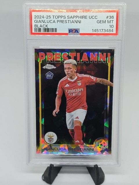 Gianluca Prestianni Rookie Sapphire Black /10 SL Benfica PSA 10 GEM MINT