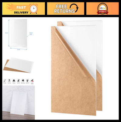 White Acrylic Sheet 12''x16'' 1/8'' Thick Cast Plexiglass Panel for Craft, Laser Cu
