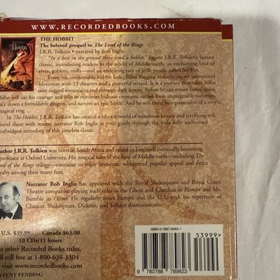 The Hobbit Audiobook 10 CD JRR Tolkien Narrated by Rob Inglis | eBay