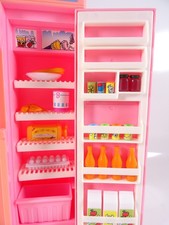 Vintage Barbie-Möbel Traum-Kühlschrank Mattel 80er Jahre wie abgebildet (18921)
