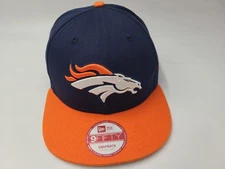 Denver Broncos New Era 9Fifty Snapback Hat Cap Cotton NFL Football Blue Orange