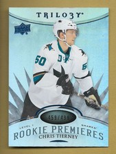 CHRIS TIERNEY 2014-15 UPPER DECK TRILOGY SP ROOKIE RC CARD #'D /499 NHL. rookie card picture