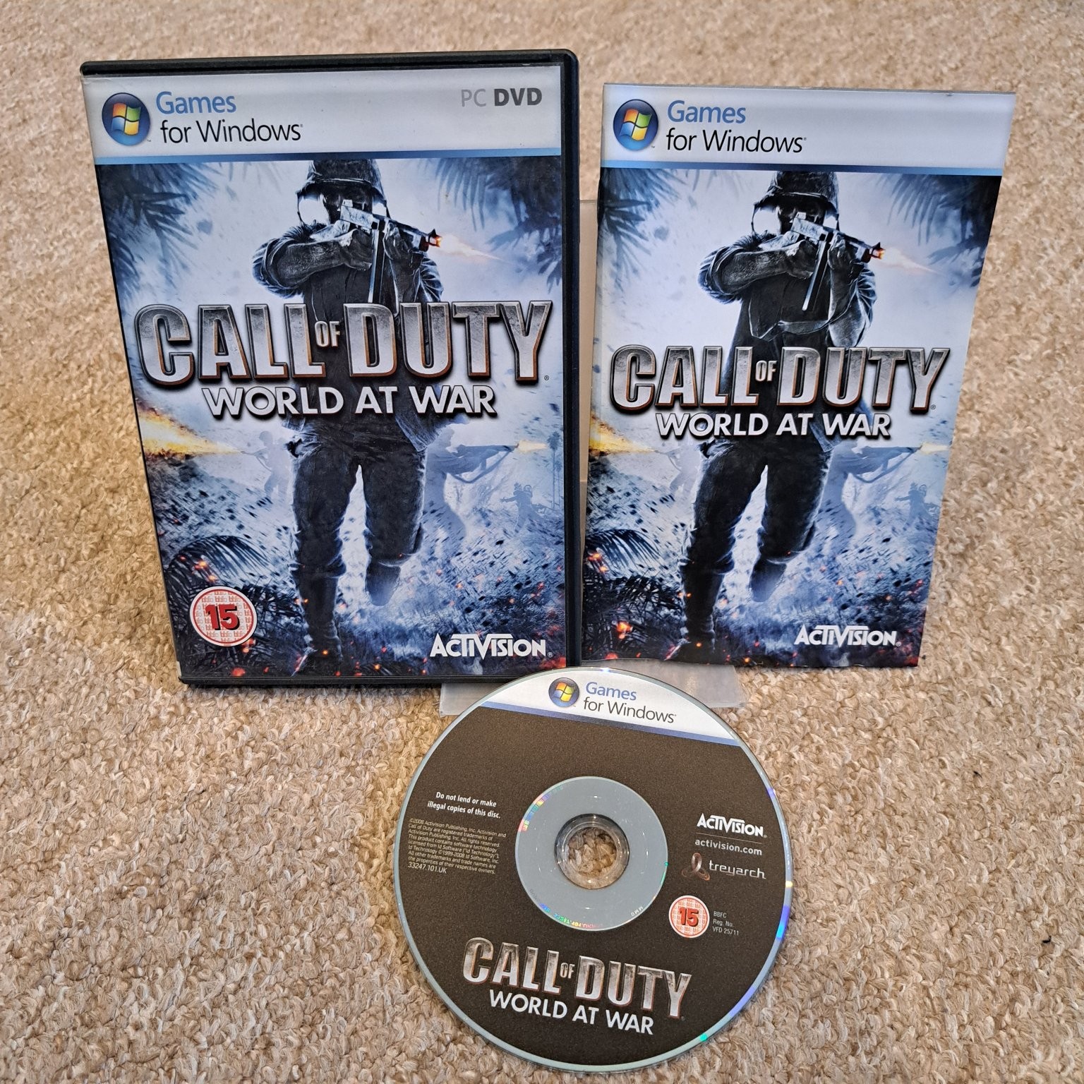 Call of Duty World at War PC DVD Video Game Multiplayer Co-Op FPS