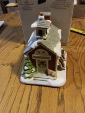 Partylite Tea Light Candle Holder School House P0427 Christmas Winter Village