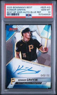2025 BOWMAN'S BEST BEST OF 2025 AUTOS #B25-KG KONNOR GRIFFIN 45/150 PSA 10