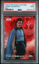 2025 TOPPS CHROME SAPPHIRE EDITION STAR WARS RED #79 LANDO CALRISSIAN 2/5 PSA 9