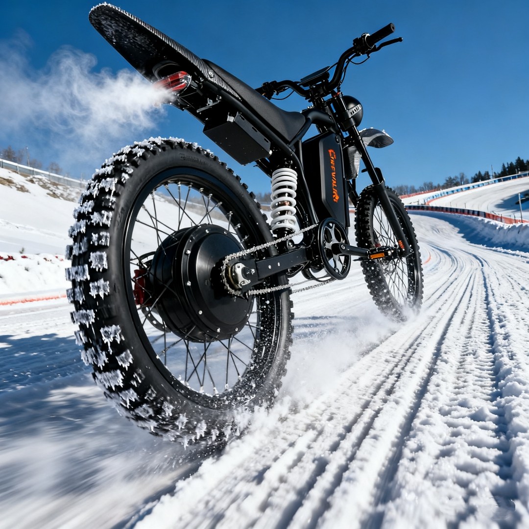 6000W Electric Dirt Bike E-Motorcycles 60V 32Ah 20" E-MoutainBike w/NFC 45MPH US