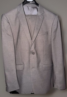 Alain Dupetit Light Grey 2 Piece Suit 40L Slim 32x33