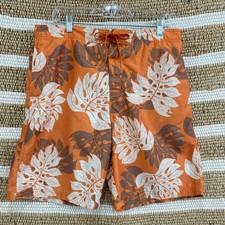 World Wide Sportsman Men's Swim Trunks Large Orange Fishing Shorts